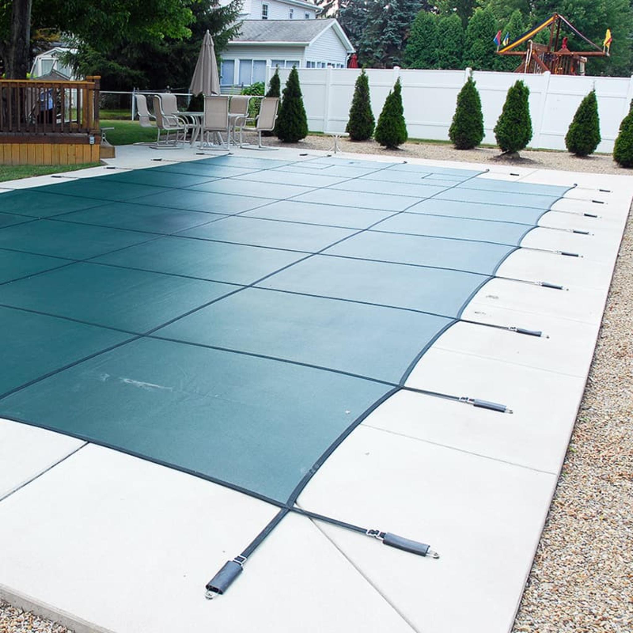 GLI ProMesh Swimming Pool Rectangle Safety Cover with Security Anchors - Thumbnail 2