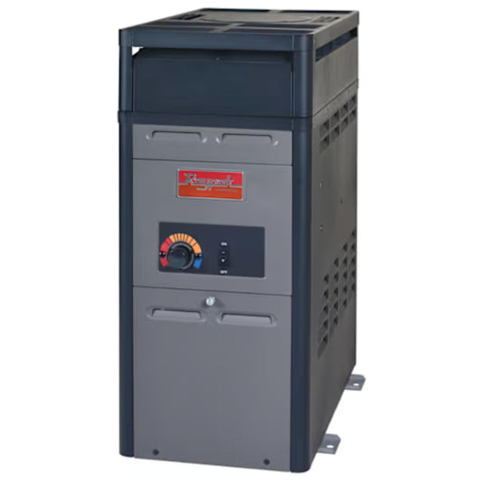 Raypak P-R106A-An-C Analog Control Natural Gas Heater, 105K Btu, 120V, Polymer Headers, Electronic Ignition, Copper Exchanger, 85 Lbs