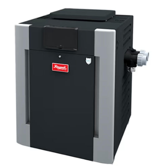 Raypak B-R406A-Ep-X #57 Digital Asme Propane Gas Heater, 399K Btu, Cupro-Nickel Exchanger, 268 Lbs, 2” Bronze Headers, Protek Shield Module