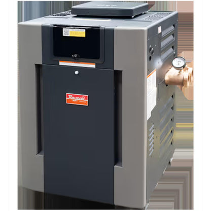Raypak B-R267A-EN-C #26 Digital Low NOx ASME Natural Gas Heater, 266K BTU, Copper Exchanger, 216 lbs, 2” Bronze Headers, ProTek Shield Module